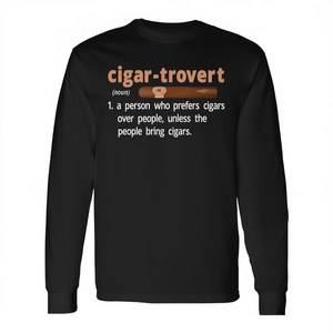 T-shirt a maniche lunghe Cigar Trovert, maglietta promozionale unisex girocollo per adulti - Product Image 3