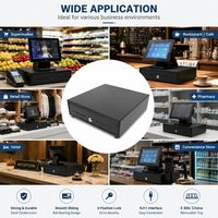 Tiroir-caisse métallique compact LASPACK 330*335*90mm, tiroir-caisse POS pour magasin de détail, pharmacie, café, restaurant, comptoir de caisse