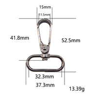 Mousquetons d'escalade à plaque large 32 mm en alliage de zinc, mousquetons pivotants à ressort pour colliers de chien et sacs