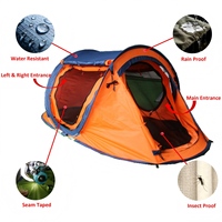Tente pop-up 2 couches, rapide à monter, légère, pour 2 personnes, idéale pour le camping et la randonnée