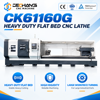Tour CNC robuste CK61160G, centre de tournage à banc plat pour l'usinage d'arbres de grand diamètre et de pièces lourdes
