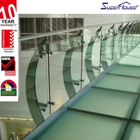 Kits de poteaux de main courante en acier inoxydable, quincaillerie de balustrade en verre, design moderne pour garde-corps de balcon