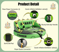 DYNAST 3P Tube gonflable tractable, tubes de bateau gonflables, sports nautiques, ski nautique, bodyboard, radeau, tube aquatique, flotteur pour lac