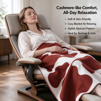 Nouvelle Couverture Jacquard Multifonctionnelle Portable 2026, Plaid Décoratif Tout Usage 4 Saisons, Doux et Respirant