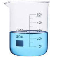 Consommables de laboratoire 25ML 50ML 100ML 150ML 250ML 300ML 500ML 1000ML Tasse à mesurer Plastique Borosilicate 3.3 Bécher en verre