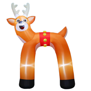 Vente en gros COMIN 14 pieds arche de renne gonflable LED intégrées décorations de jardin de pelouse de cour de noël décorations de fête - Product Image 6