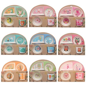 Juego de Vajilla Infantil de Melamina de 5 Piezas, Plato Dividido, Tazón, Taza, Cuchara, Tenedor, Libre de BPA, Apto para Alimentos, Juego de Alimentación para Niños, OEM, ODM, Venta al Por Mayor - Product Image 5