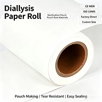 Matériaux bruts pour emballages médicaux stériles CE MDR ISO, fournisseur d'usine de films de papier de dialyse enduits CE MDR