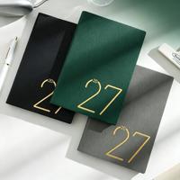 Agenda annuel OEM 2027 en anglais, portugais et espagnol, journal quotidien, planificateur d'autodiscipline, carnet avec logo personnalisé