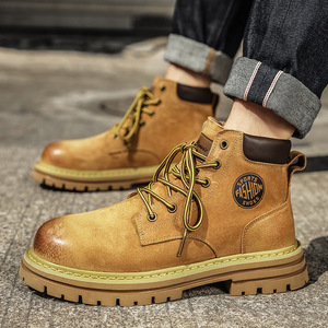 New <b>Platform</b> Height Increasing Fashion Martin <b>Boots</b> for Men Casual Street Style Shoes - Product Image 5