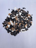 Vente en gros de copeaux de roche composites colorés à haute brillance de marque CT, origine Hebei, 3-5MM 5-8MM, résistants à l'usure, pour revêtements de sol en vinyle et époxy