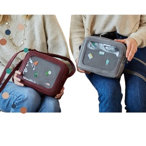 Bulk Wholesale Itabag Custom Soft Letter Design Women Crossbody Bag Waterproof PU Leather Zipper Durable Large Capacity for Pins - Product Image 4