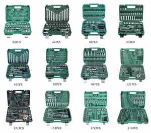 108 pièces outils de réparation automobile en acier ensemble d'outils à main ménagers étui rigide personnalisable clé OEM clé à cliquet à douille pour voiture - Product Image 5