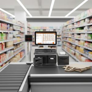 Imprimante à écran tactile capacitif de 14 pouces, système de point de vente tout en un pour supermarché, restaurant, magasins de détail - Product Image 1