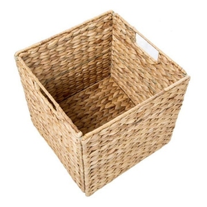 Oem <b>Collapsible</b> Water Hyacinth Seagrass Woven <b>Storage</b> Basket Space Saving Home Organizer Wholesale Vietnam Factory - Product Image 3