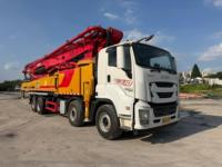 Camion pompe à béton Sany diesel d'occasion 2021, portée verticale 62m, puissance 368kW, productivité 180m/h, norme Euro 6, usage intensif