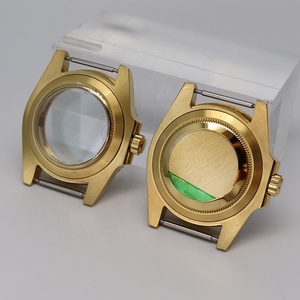 Caja de reloj de lujo de acero inoxidable de 40mm dorado NH35 piezas para Seiko NH34 NH35a NH36 EA 2824 Miyota 8215 movimiento - Product Image 6