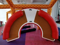 Équipement de jeu aquatique d'été Chaise flottante gonflable Chaise de hangout Plate-forme de bain avec Eva Teak
