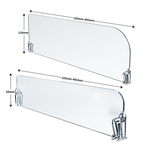 Separador de Estantes de Plástico en Forma de T, de 50 cm de Altura, Separadores de Estantes de Acrílico, Separador de Estantes para Comercios con Imán - Product Image 3