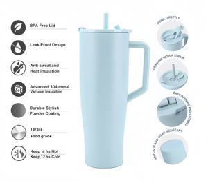 Nuevo Vaso Térmico <span class=keywords><strong>de</strong></span> Acero Inoxidable 304 <span class=keywords><strong>de</strong></span> 40oz con Asa para Coche, Vaso Aislado con Popote, Logotipo Personalizado, Gran Capacidad, Portátil para Exteriores, Vaso para <span class=keywords><strong>Bar</strong></span> <span class=keywords><strong>de</strong></span> Hielo - Product Image 4