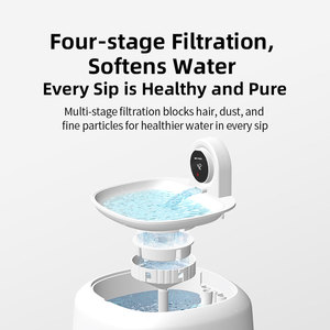 Umweltfreundlicher 2,5L Automatischer Zirkulierender Haustier-Wasserspender Intelligenter Warmwasser-Katzenbrunnen mit Mehrfachfilter, Niedrigwasser-Warnung und LED-Anzeige - Product Image 4
