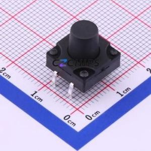 TS-1011-A15B3-D2 Tactile Switch Through hole-4P,12x12mm Switch Single Pole Single Throw Round Button 2.5N Through Hole - Product Image 1