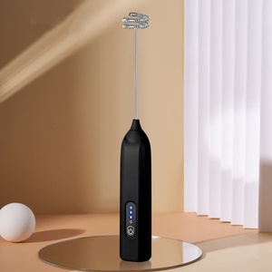 Mousseur à lait sans fil en gros, batteur portatif Type-C en acier inoxydable, mini-mélangeur pour café et cappuccino - Product Image 6