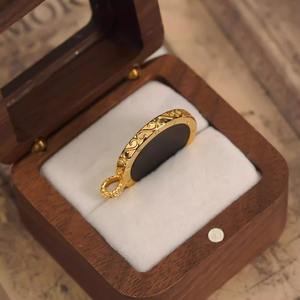 Bijoux chauds bijoux en or véritable AU750 <span class=keywords><strong>grande</strong></span> <span class=keywords><strong>vadrouille</strong></span> ronde et Agate AB Surface pendentif en or breloque pour collier solide 18K bijoux personnalisés - Product Image 4