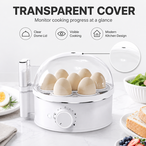 Einstellbarer Eierkocher für 7 <span class=keywords><strong>Eier</strong></span> mit Transparentem Deckel Multifunktionaler Elektrischer Eierkocher für Frühstück und Kochen zu Hause - Product Image 5