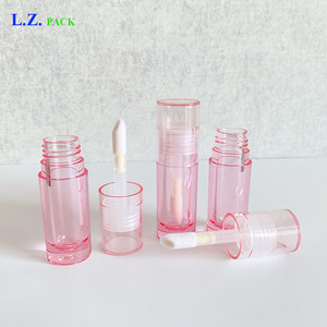 LZ Pack <span class=keywords><strong>Precio</strong></span> de fábrica Cilindro Clear Pink Contour Stick Contenedor Big Wand 5ml Vacío Private Label Lip Gloss Tubes - Product Image 5