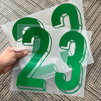 Etiquetas Personalizadas al por Mayor para Camisetas de Fútbol, Número, Letra y Nombre para Transferencia Térmica, Diseños de Etiquetas para Equipos de Fútbol, Prendas Impermeables