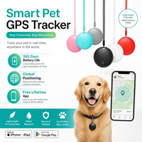 Traceur GPS intelligent pour animaux de compagnie, localisateur anti-perte, étanche, mini-traceur en métal, autonomie de 1 an, compatible avec Apple Find My (iOS) et Android