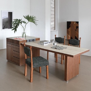Isla de Cocina Móvil Giratoria y Plegable con Sistema de Deslizamiento Ajustable y Mesa de Madera Extensible - Product Image 5