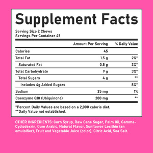 Private Label OEM COQ10 Soft Chews Tropical Fruit Flavor Dietary <b>Supplement</b> Supports Brain Health and Promote Cardiovascular - Product Image 2