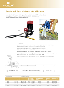 Portable Backpack Petrol <strong>Concrete</strong> <strong>Vibrator</strong> Manufacturer Honda GX35 Petrol Engine Drive Unit with <strong>Vibrator</strong> <strong>Head</strong> 1.5m 2.5m - Product Image 2