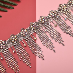 ELLE DANSES Oriental Danse Du Ventre Accessoires Argent AB Strass Fleur De Prunier Taille Chaîne Ceinture Frange pour Adultes Danseurs Du Ventre - Product Image 3