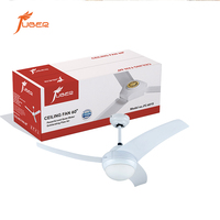 Ventilateur de plafond moderne à 3 pales avec lumière, pales en ABS de 42 pouces, LED lumineuses, nickel brossé, ventilateurs de plafond à 3 pales avec lumière