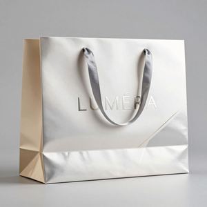 Sacs fourre-tout en carton blanc de luxe personnalisés avec une conception haut de gamme et des options personnalisées - Product Image 3