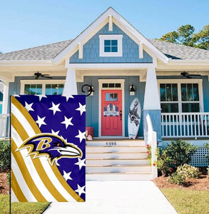 Tùy Chỉnh 32 Đội USA Cờ Thiết Kế <span class=keywords><strong>Baltimore</strong></span> Ravens Hiển Thị Ngoài Trời Vườn Cờ Hai Mặt Polyester Cờ - Product Image 2