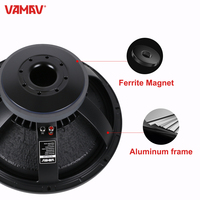 VAMAV 18TBX100 Caisson de basses en ferrite de 18 pouces 800W 4 "à bobine vocale Caisson de basses en aluminium Caisson de basses PA Haut-parleur DJ professionnel 8Ohm 125Oz
