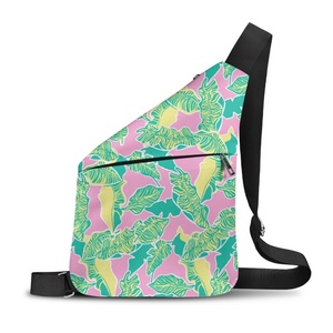 Populaire Pasifika mode Aloha hawaï<span class=keywords><strong>en</strong></span> feuille de bananier impression haute qualité hommes grande capacité sac à bandoulière impression personnalisée à la demande - Product Image 2