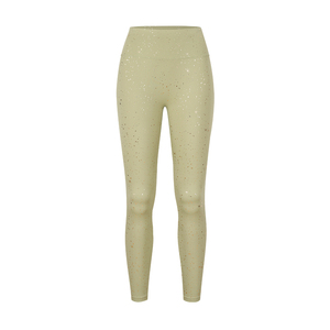 Leggings de cintura alta sin costuras para mujer, con estampado de puntos brillantes, elásticos en cuatro direcciones, pantalones de yoga ajustados, leggings de yoga sin costuras con logo frontal. - Product Image 4