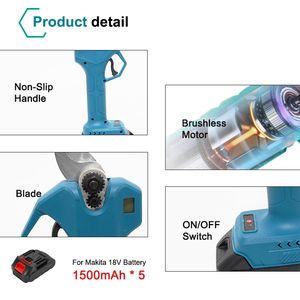 Tijeras de Podar Inalámbricas con Motor sin Escobillas de 20V y 0-25mm, Tijeras Eléctricas de Podar, Cuchillo de Podar de Litio para Jardín - Product Image 3