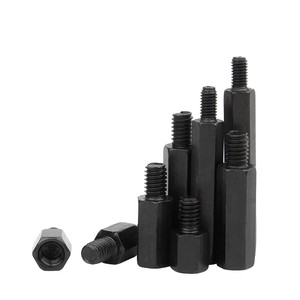 Separador hexagonal negro PCB placa base hexagonal macho hembra espaciador acero al carbono M3 M4 espaciador hexagonal de acero negro - Product Image 5