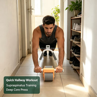 Rouleau Abdominal Professionnel pour Adultes, Réflexion Automatique, Équipement de Fitness à Domicile pour la Réduction de la Taille et des Abdominaux