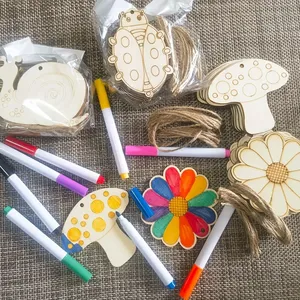 ชุดของเล่นวาดรูปสำหรับเด็ก Jumon ชุดมอนเตสซอรี่ DIY ลายฉลุสำหรับวาดภาพ แม่แบบงานฝีมือไม้ ตัวต่อเสริมพัฒนาการ ปรับแต่งได้ รุ่น T-53 - Product Image 4