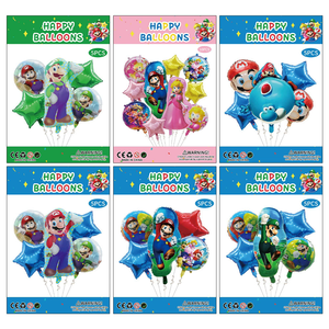Ensemble de ballons en aluminium de dessin animé Super <span class=keywords><strong>Mario</strong></span> Peach Princess pour la décoration de fête d'anniversaire et les ballons de jeu - Product Image 2