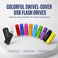Kustom Logo populer putar USB Flash Drive 1tb 2tb 4GB 8GB 16GB 32GB 64GB grosir murah USB Drive 2.0/3.0 dengan cetakan Logo