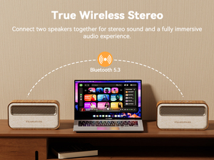KUANGXIANG K16 Vintage Immersive <strong>Speaker</strong> Hands-free Calling <strong>Speaker</strong> Powerful <strong>Speaker</strong> with <strong>Voice</strong> <strong>Assistant</strong>, TF Card Playback - Product Image 4