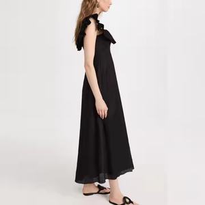 ชุดเดรสยาวผ้าฝ้ายและผ้าลินินสำหรับผู้หญิง ลดราคาสุดฮอต ดีไซน์หรูหราสำหรับใส่ไปทะเล แฟชั่นใหม่สุดเซ็กซี่ - Product Image 3